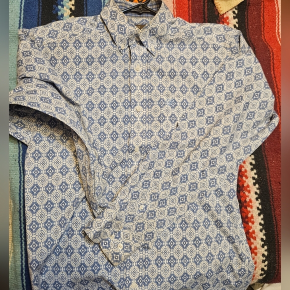Men's Ariat Ornate Diamond and Oval pattern Long Sleeve Western Shirt - Picture 1 of 5